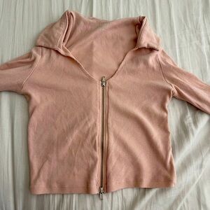 Pacsun long sleeve zip up crop top